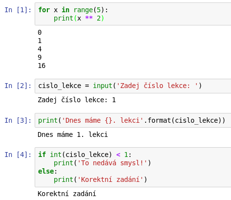 příklady v Pythonu